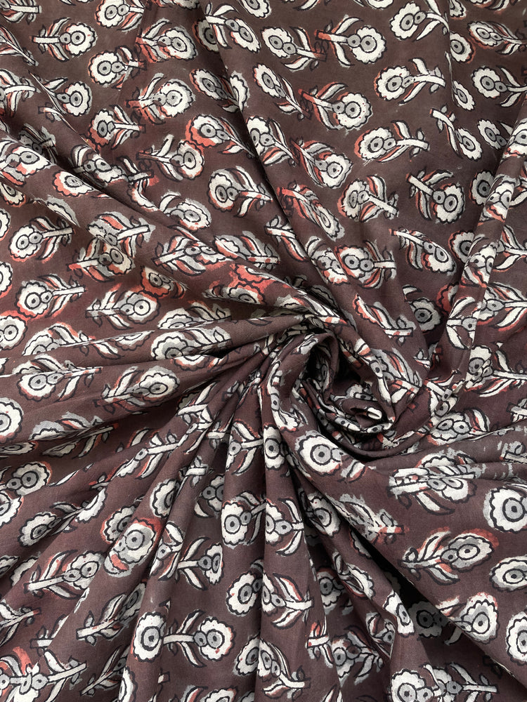 
                  
                    Espresso-Jahota Handblock Printed cotton Fabric
                  
                