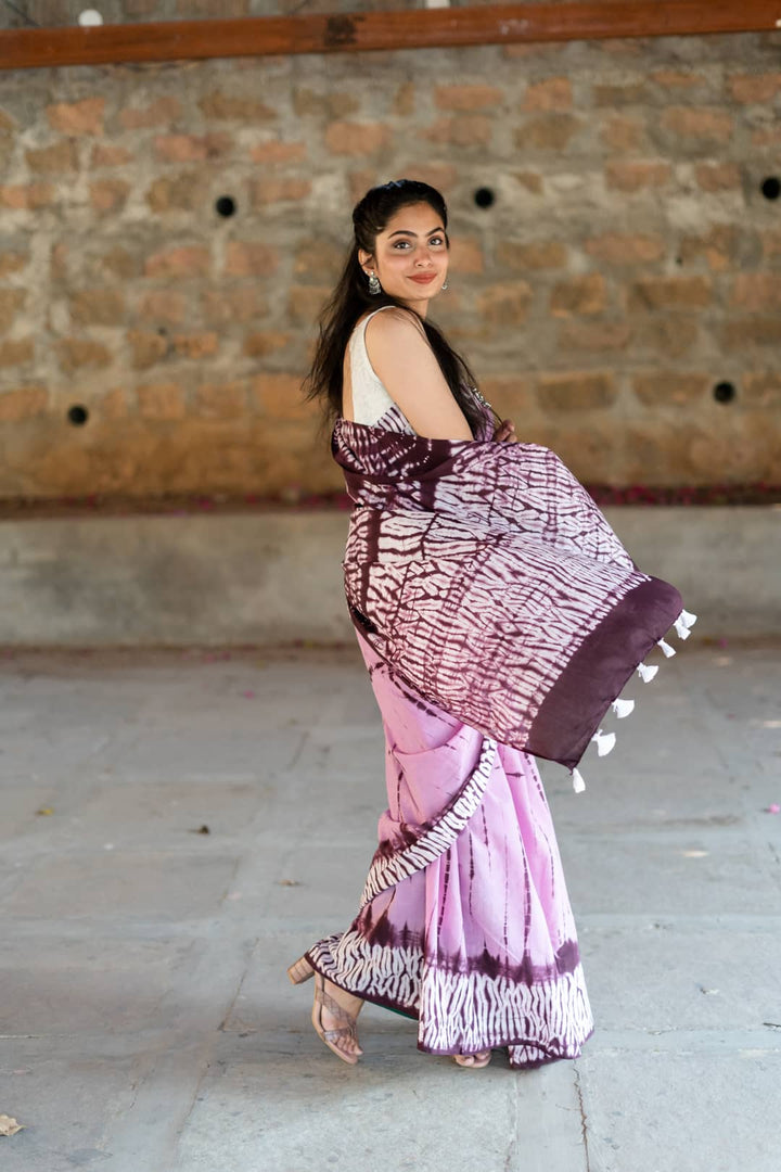 buy handloom sarees online, tie n dye saree