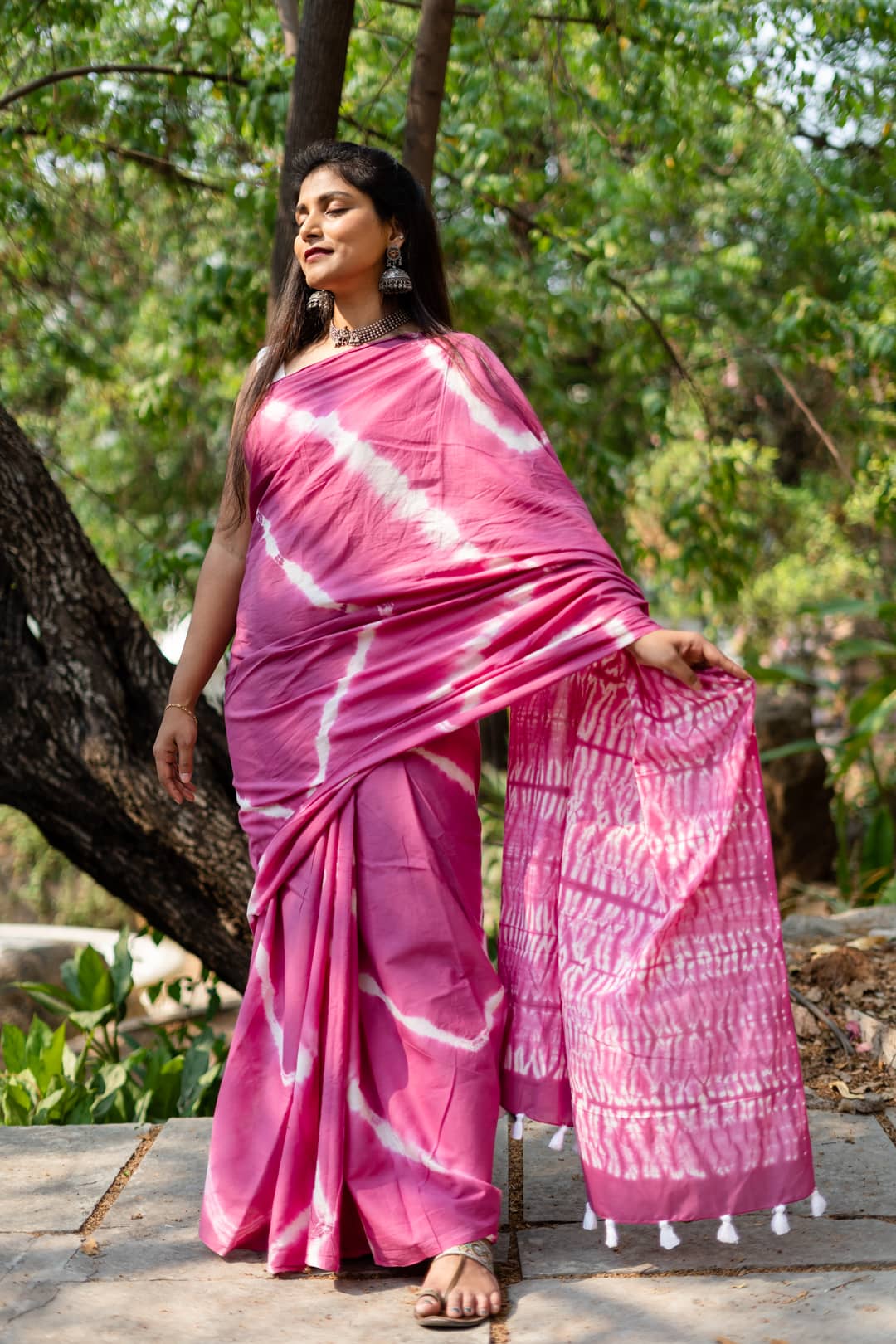 pink mulmul cotton sarees
