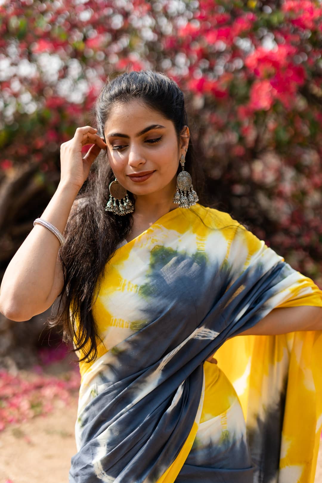 jaipur mulmul cotton sarees. tie and dye sarees
