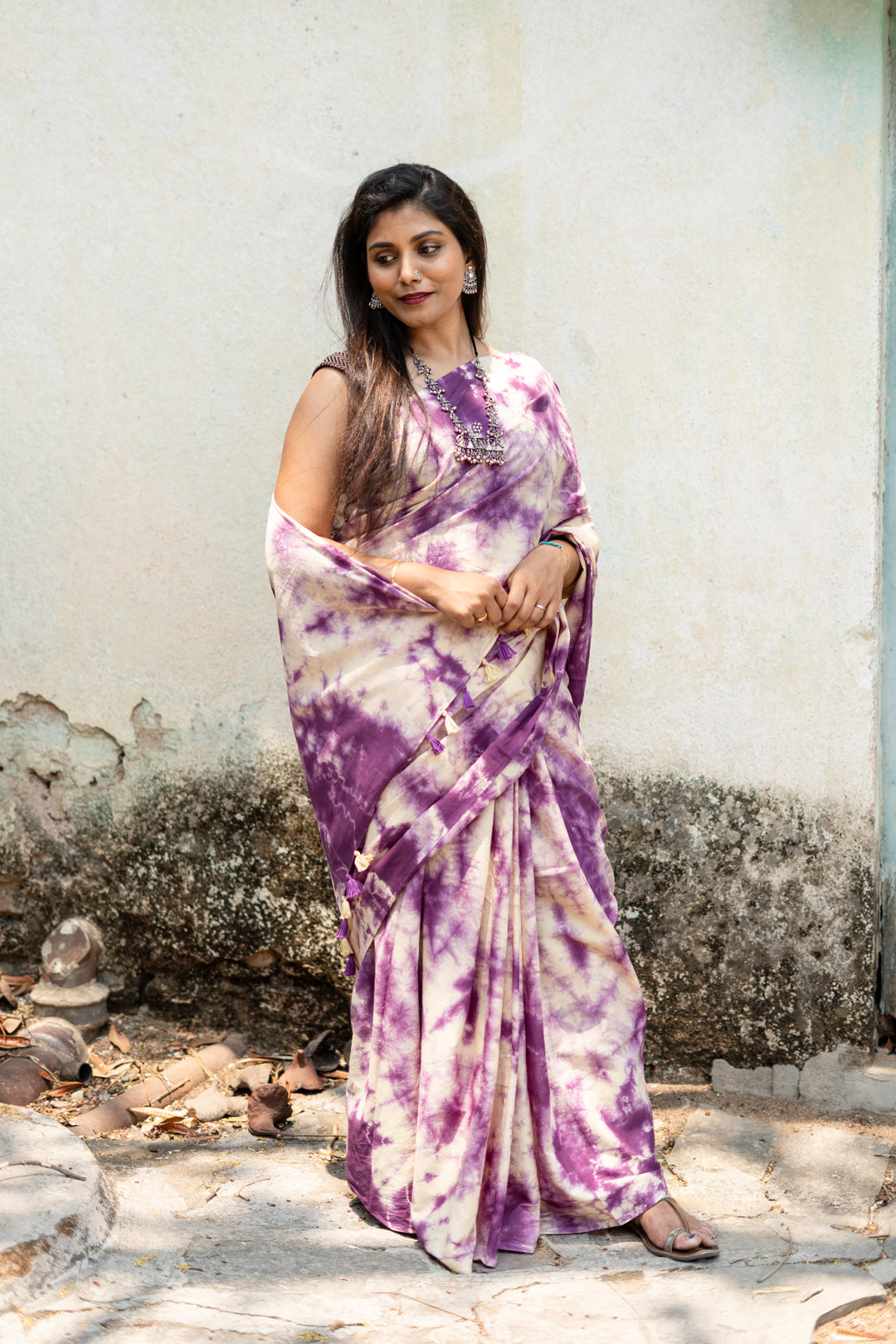 beautiful tie and dye saree online