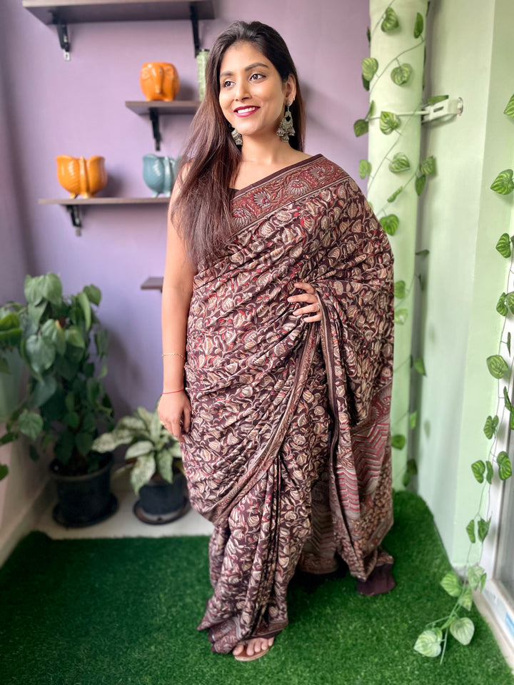 Daylillies | Cotton Saree