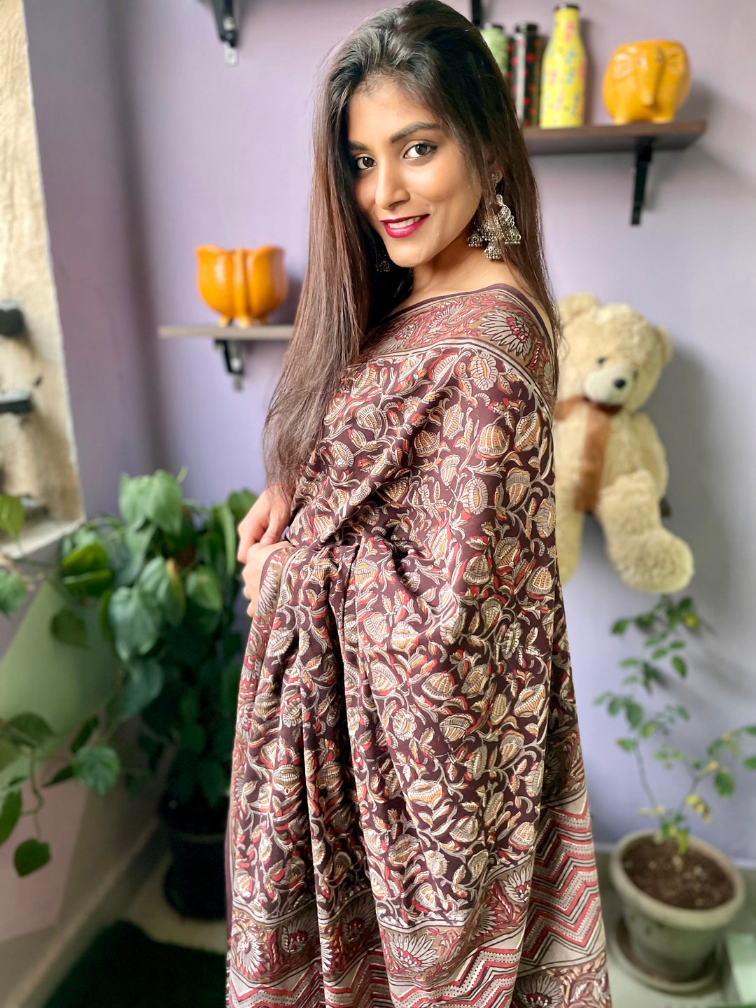 Daylillies | Cotton Saree