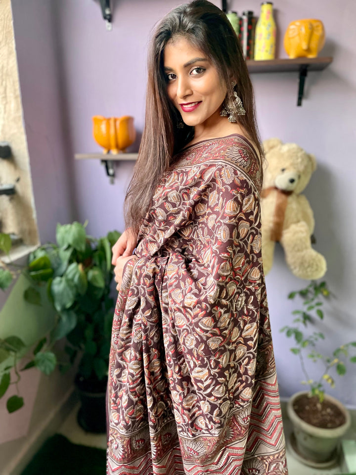 Daylillies | Cotton Saree