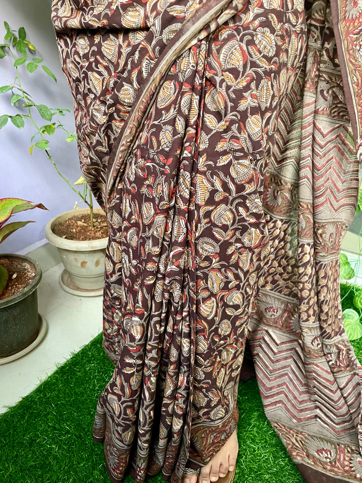 Daylillies | Cotton Saree