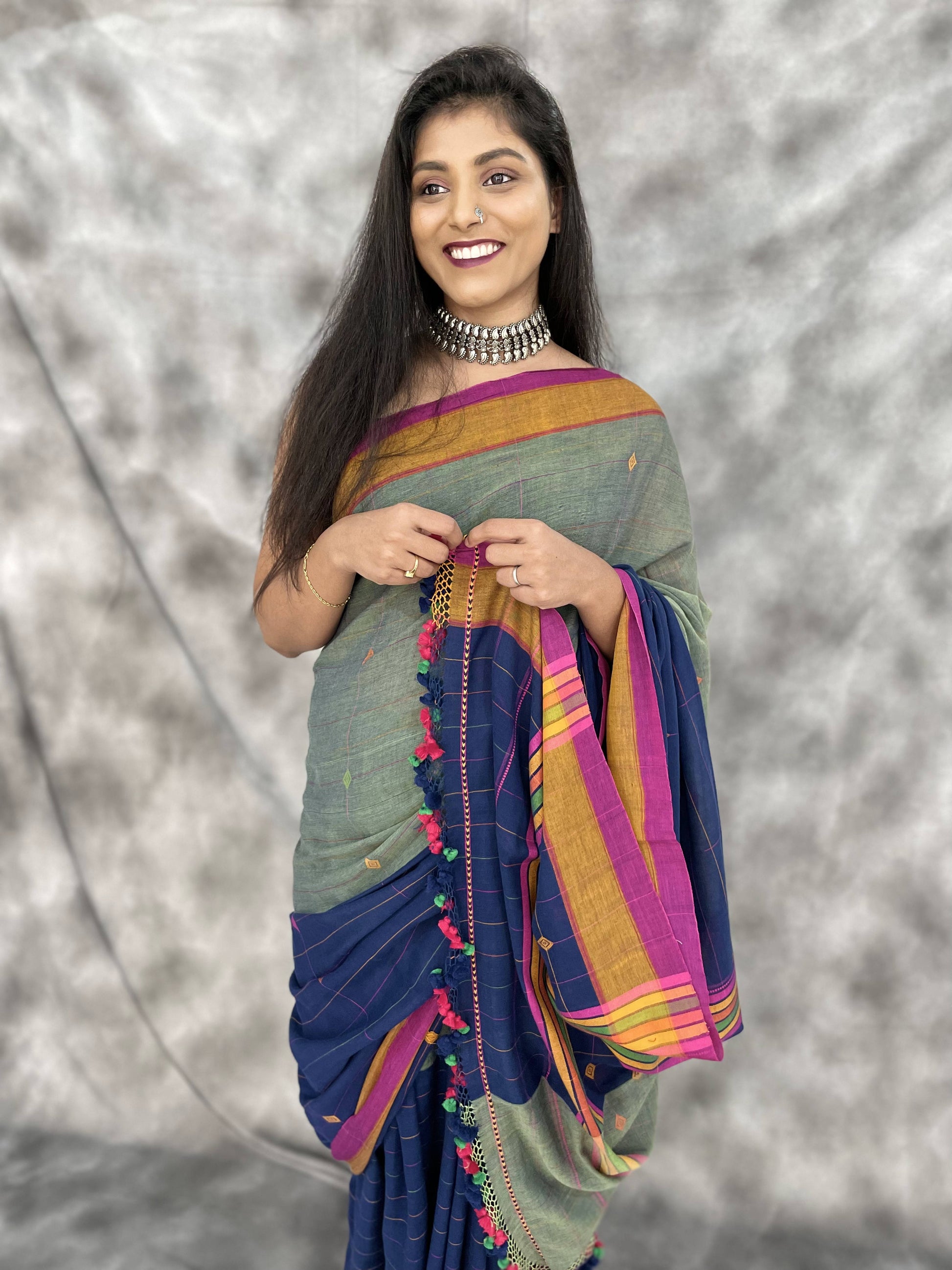 Double shaded - Bhujodi Handlooms - Anemone Vinkel